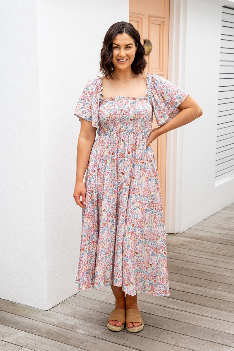 The Sarlie Dress - White Blossom