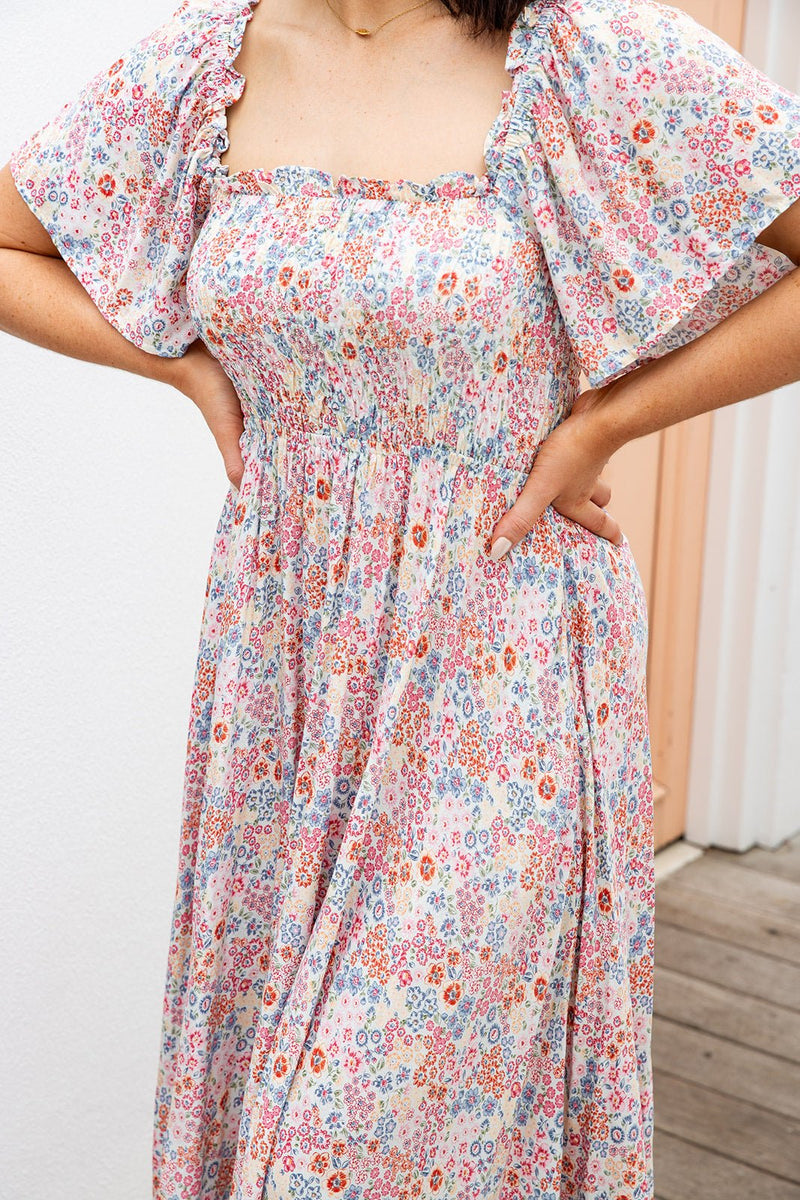 The Sarlie Dress - White Blossom