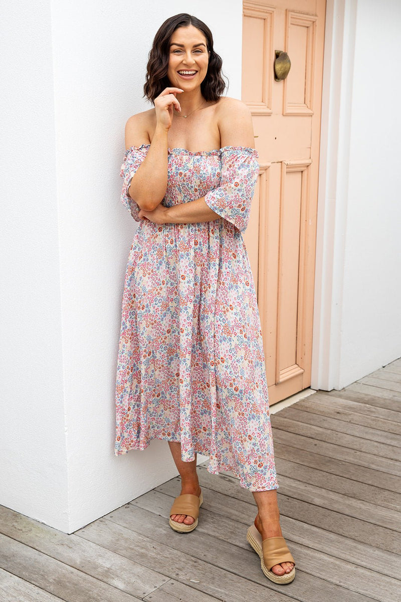 The Sarlie Dress - White Blossom