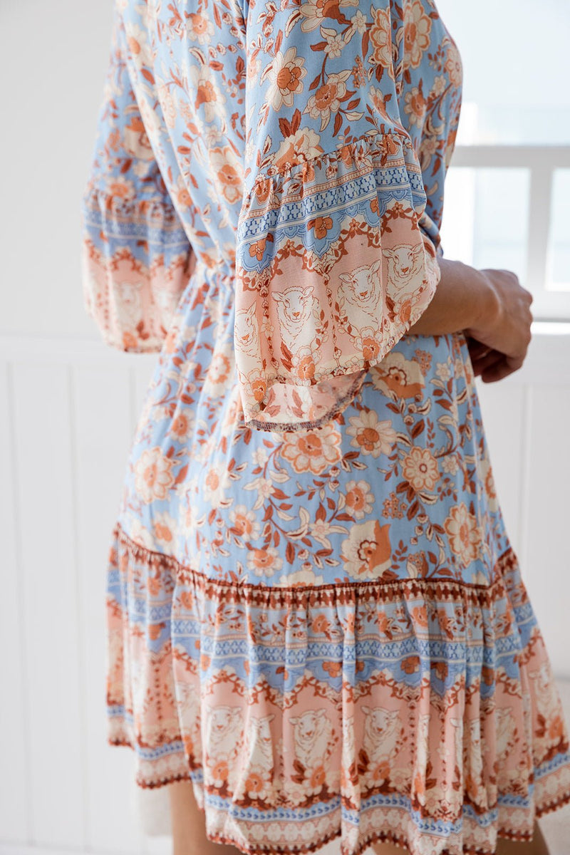 The Saskia Dress - Aries Blue