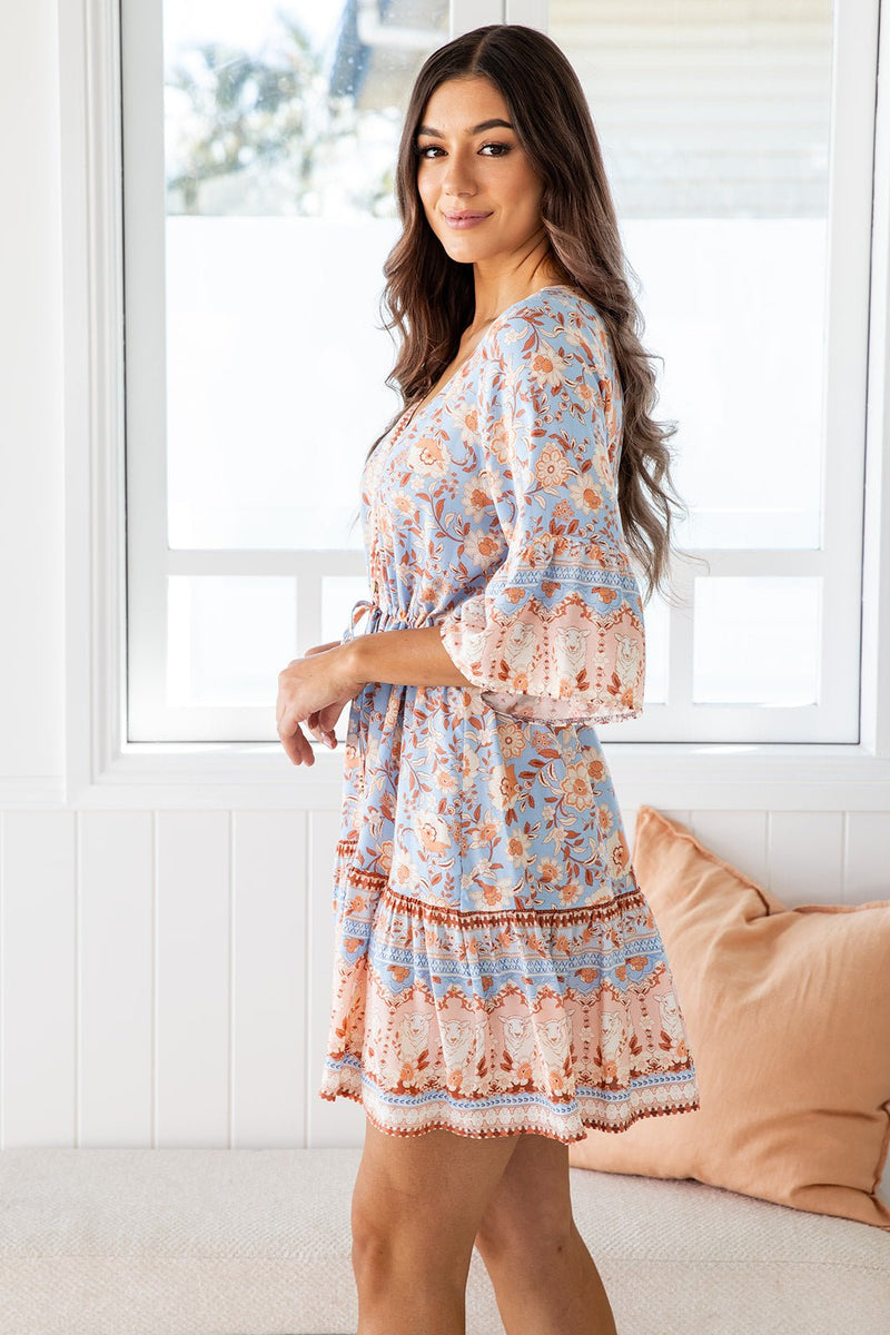 The Saskia Dress - Aries Blue