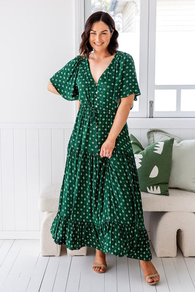 The Scarlett Dress - Highland Green - Sparrow & Finch Boutique