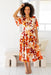 The Sienna Dress - Orange Mocha - Sparrow & Finch Boutique