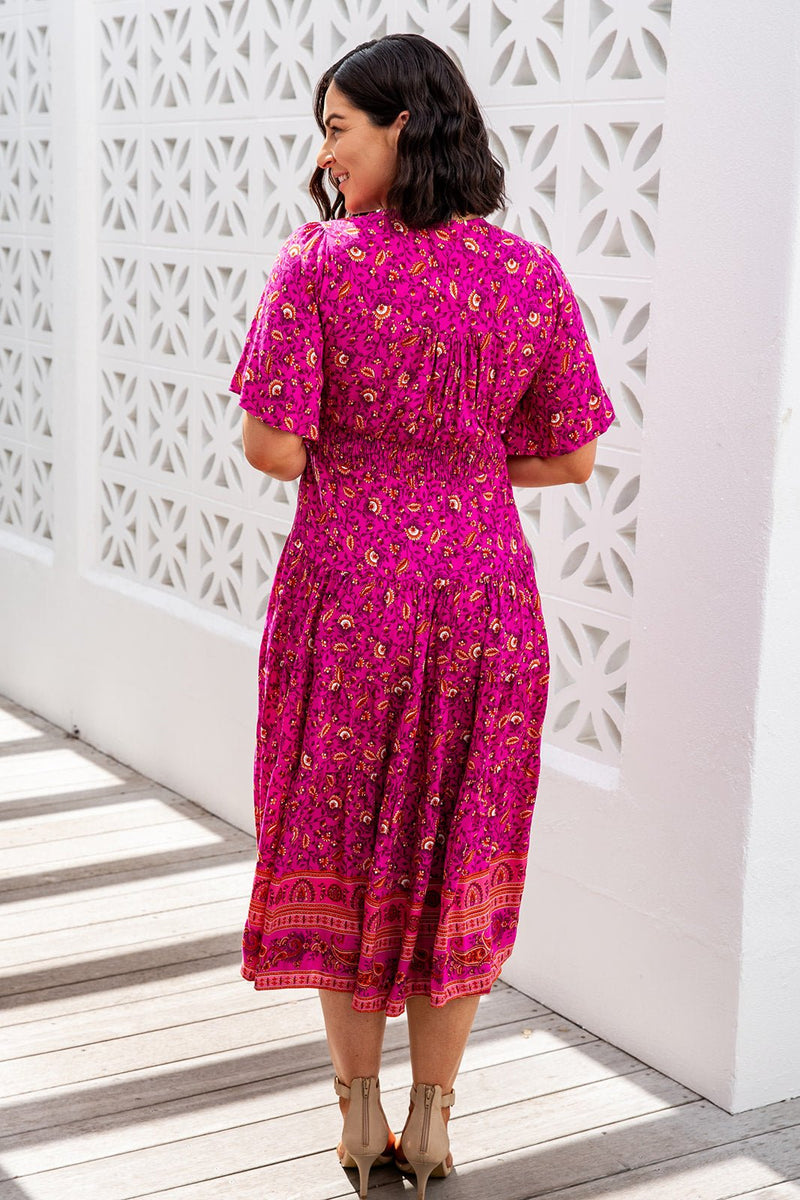 The Sienna Dress - Royal Fuchsia