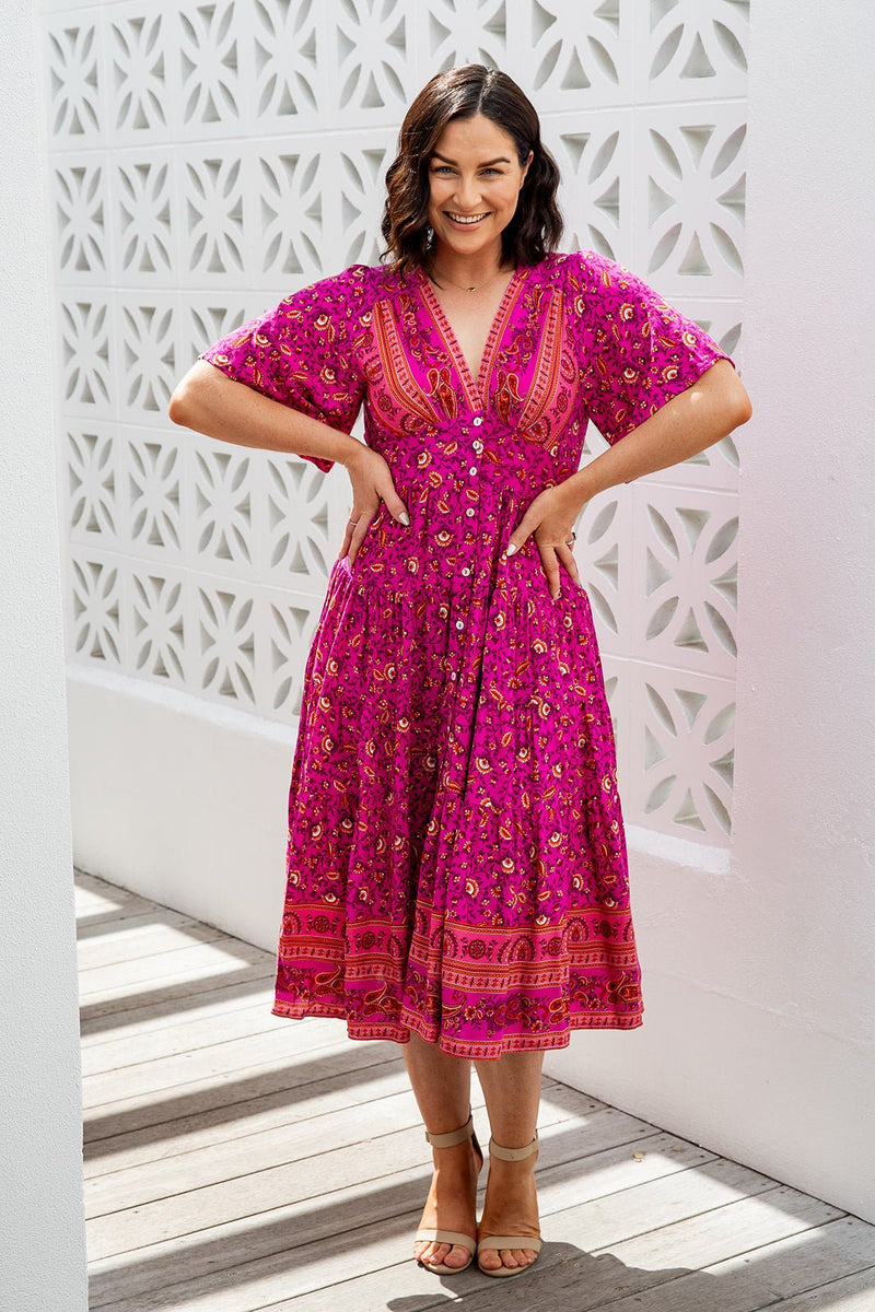 The Sienna Dress - Royal Fuchsia