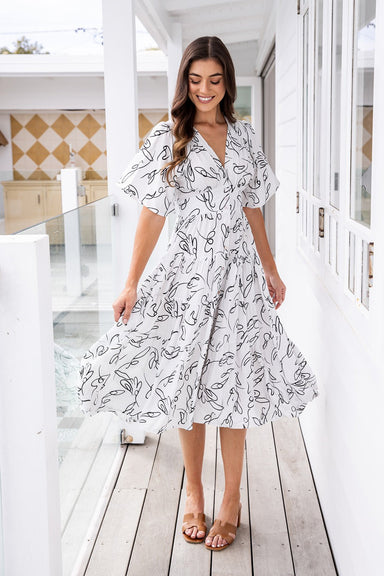 The Sienna Dress - Sketch Art - Sparrow & Finch Boutique