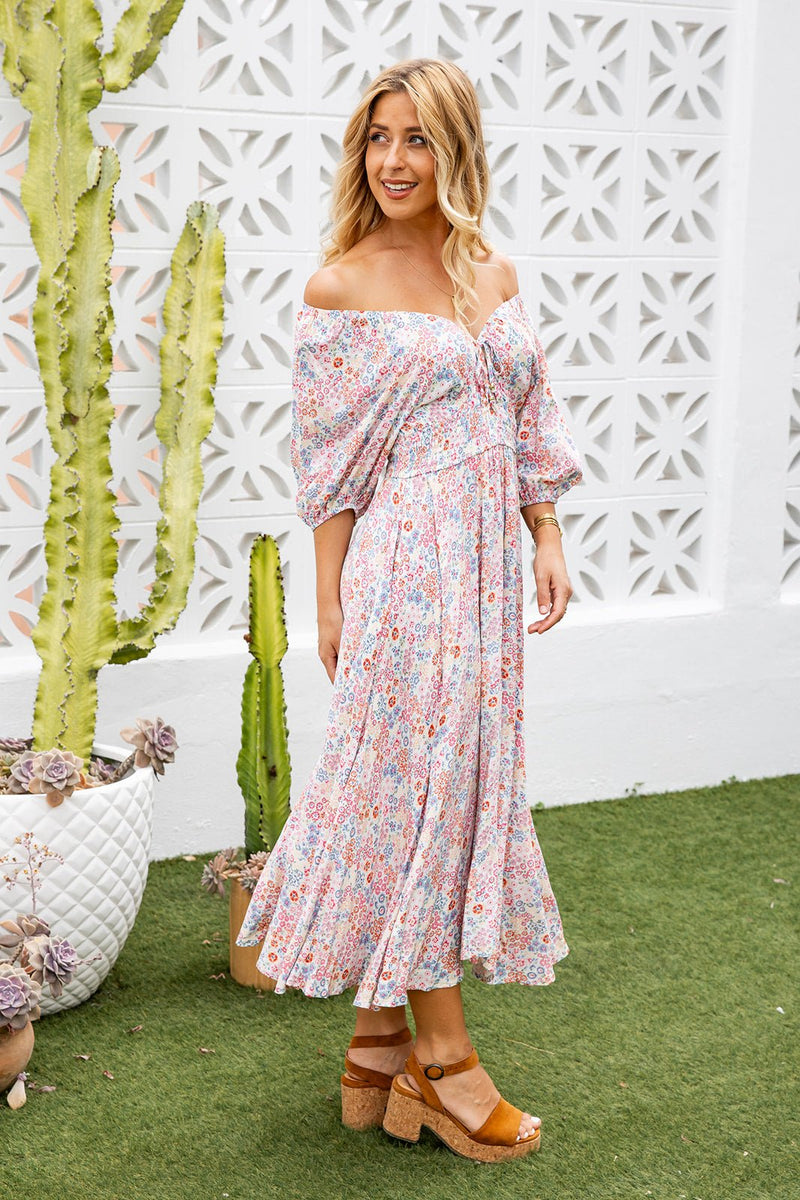 The Sloan Dress - White Blossom