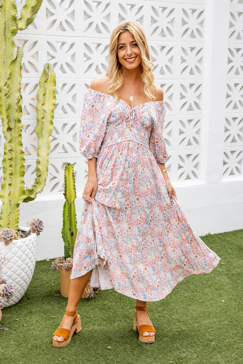 The Sloan Dress - White Blossom