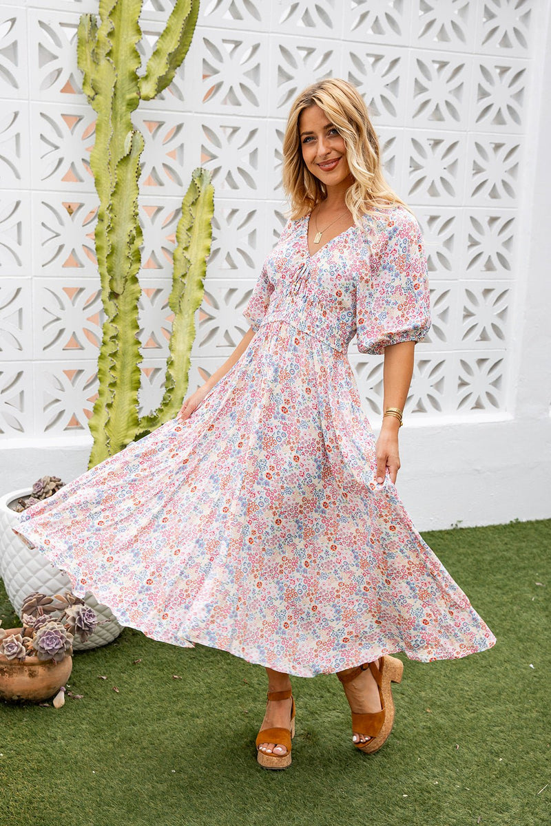 The Sloan Dress - White Blossom