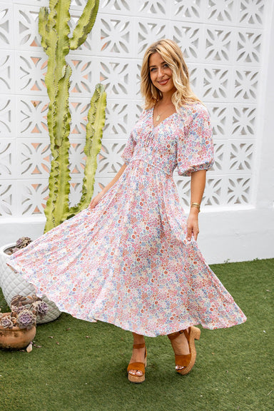 The Sloan Dress - White Blossom - Sparrow & Finch Boutique