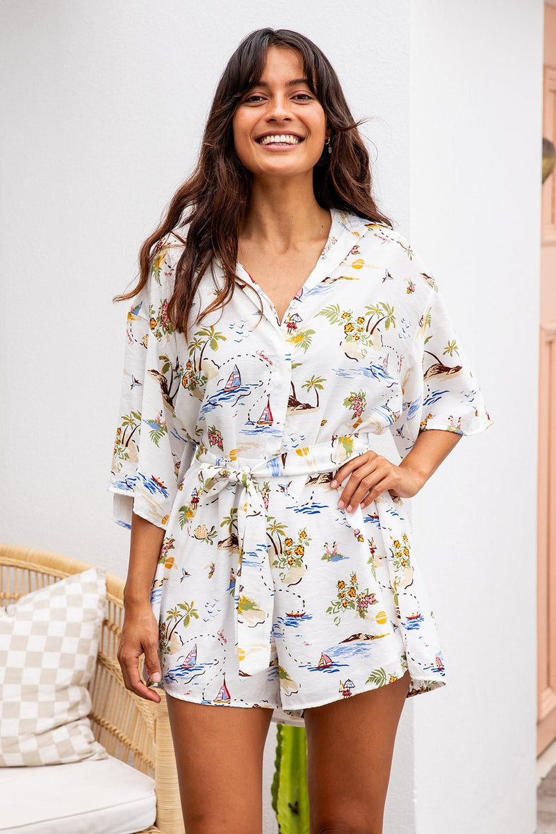 The Solana Playsuit - Mykonos