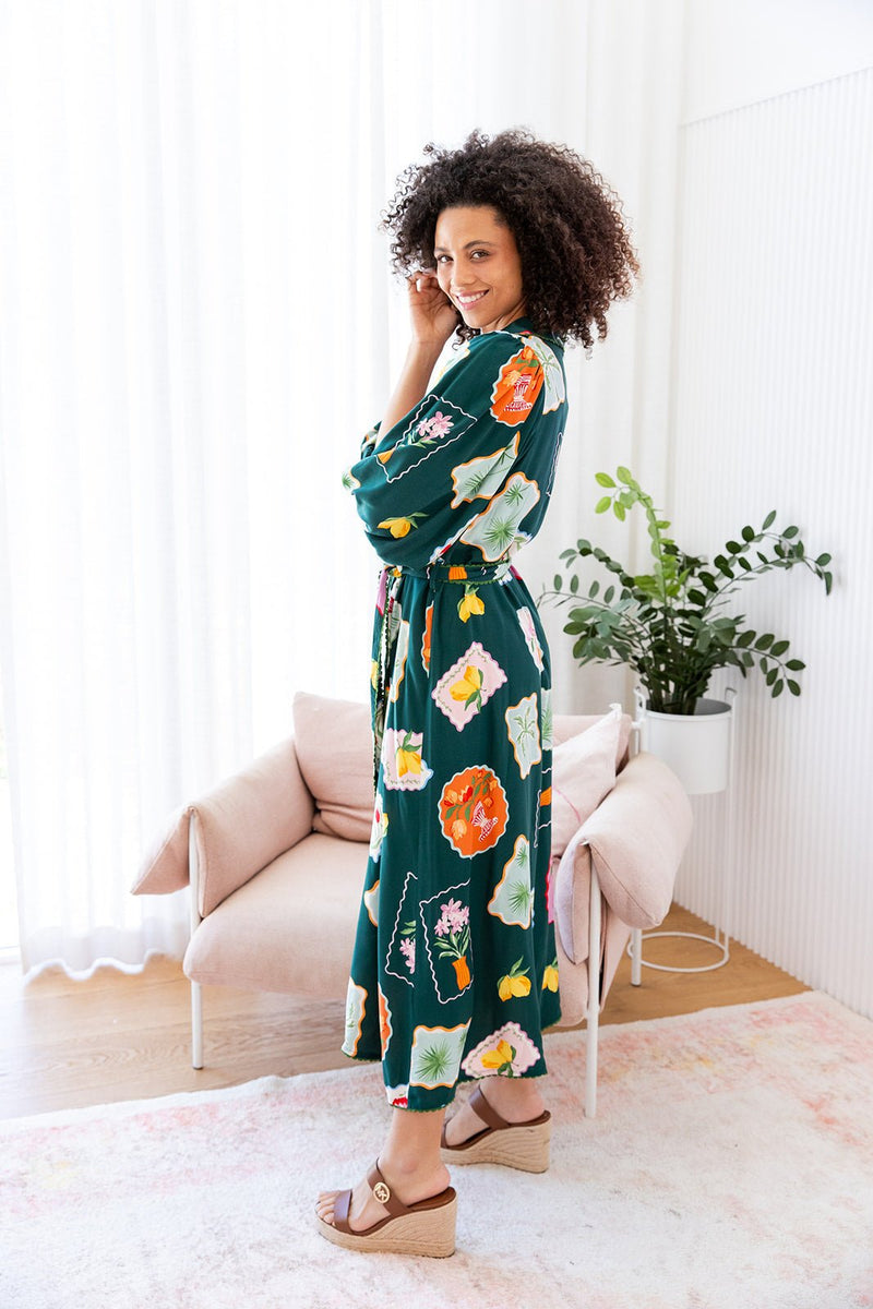 The Sophia Dress - Flora Verde