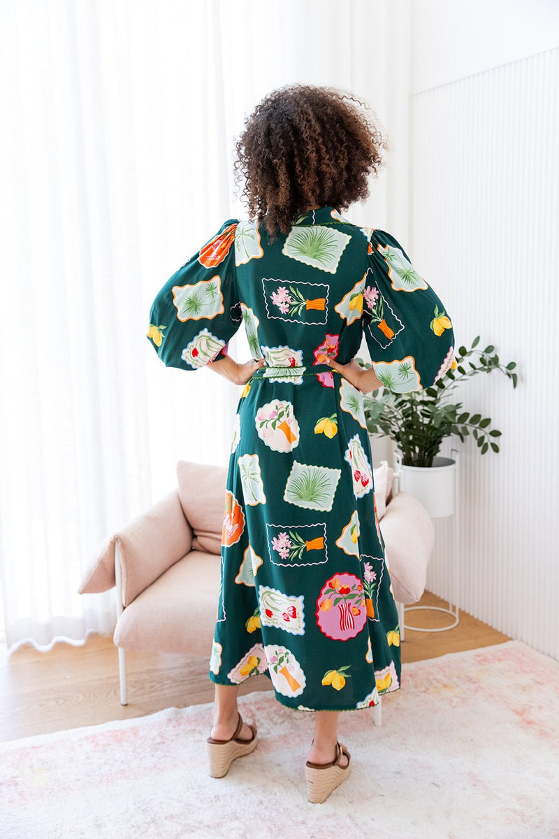 The Sophia Dress - Flora Verde