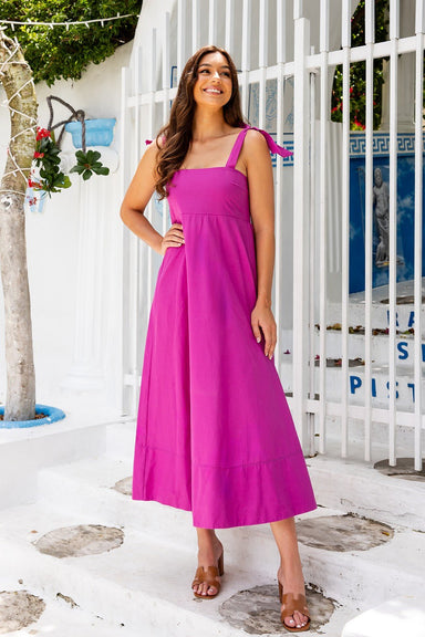 The Tula Dress - Magenta - Sparrow & Finch Boutique