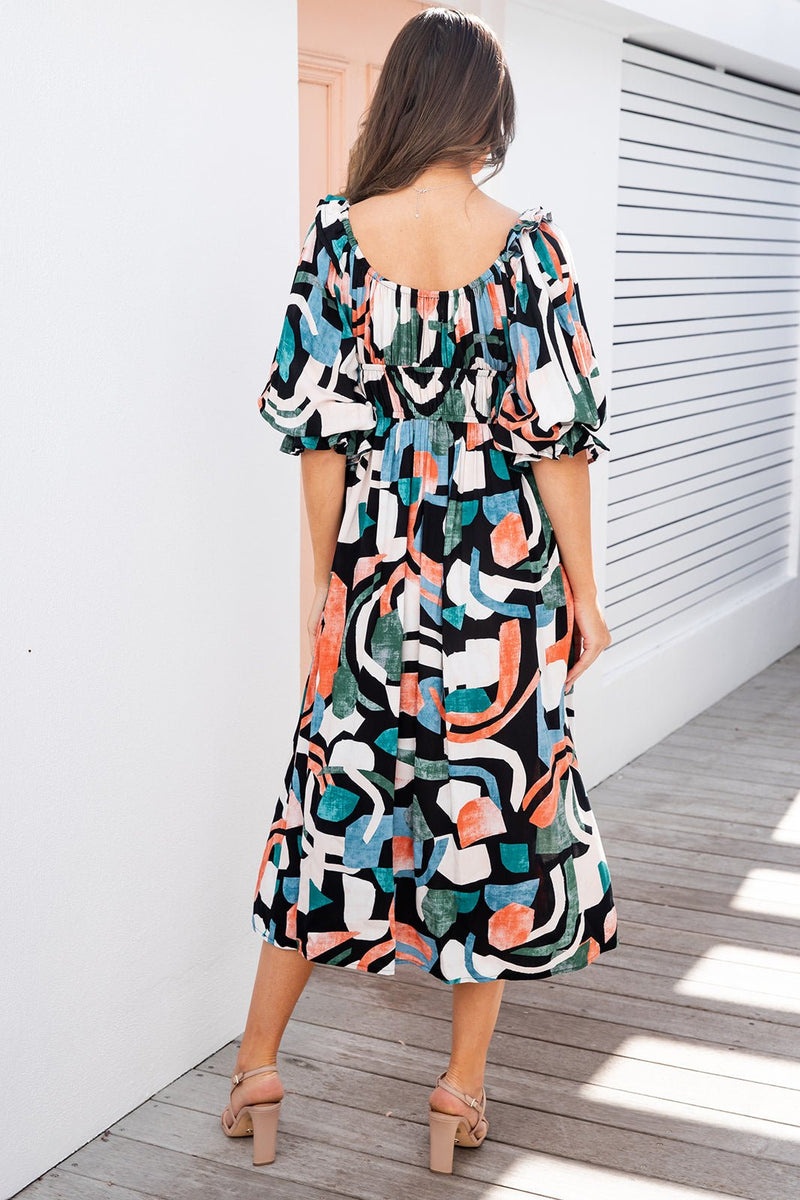 The Valara Dress - Watercolour