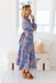 The Xanthe Dress - Blue Tiger - Sparrow & Finch Boutique