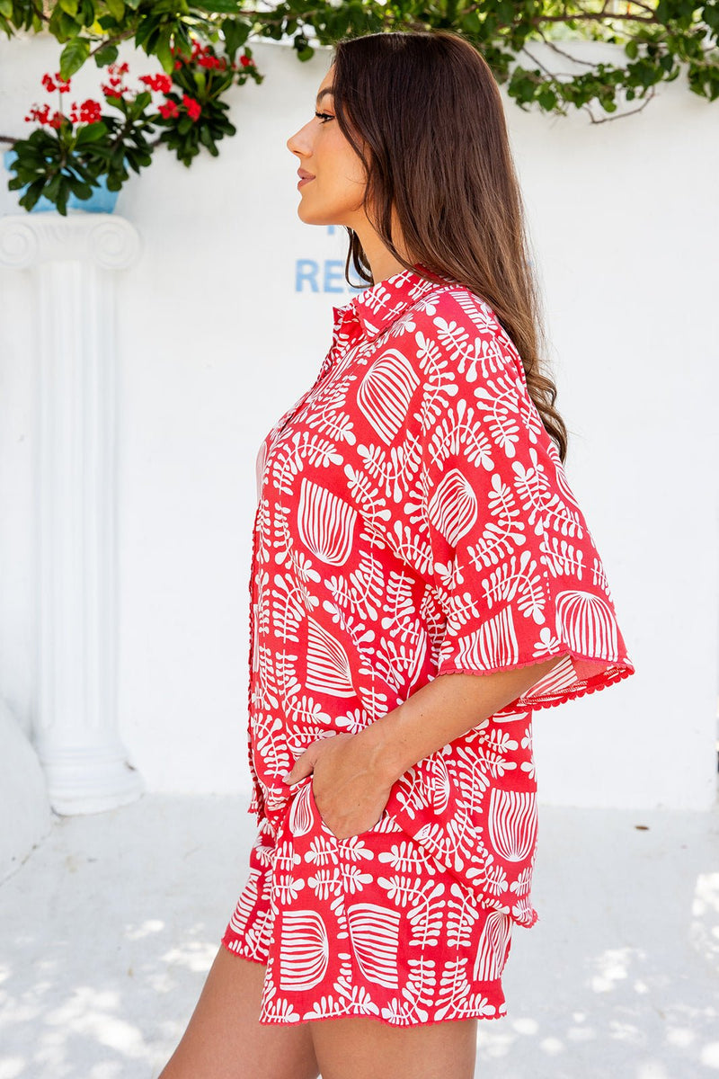 The Yasmin Shorts - Carmine Flair