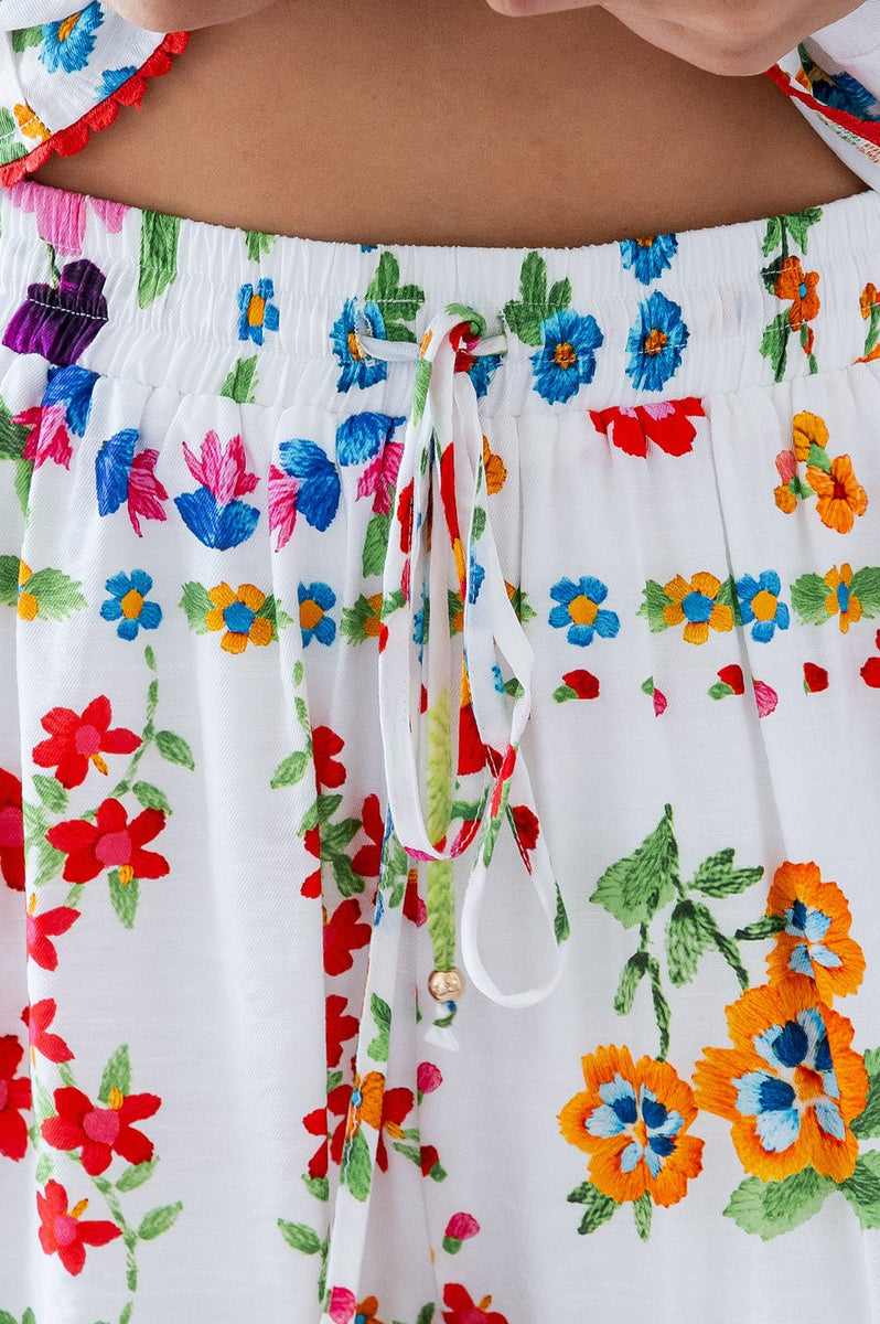 The Yasmin Shorts - Floral Symphony