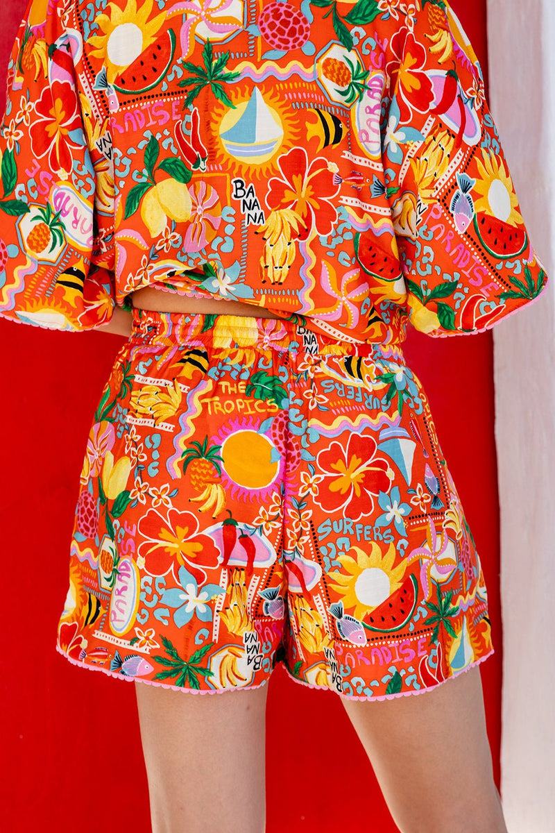 The Yasmin Shorts - Sunset Tropics