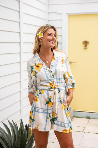 The Zaya Playsuit - Sweet Lemon - Sparrow & Finch Boutique