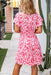 The Zia Dress - Floral Carmine - Sparrow & Finch Boutique