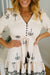 The Zola Dress - Beige Palm Majesta - Sparrow & Finch Boutique