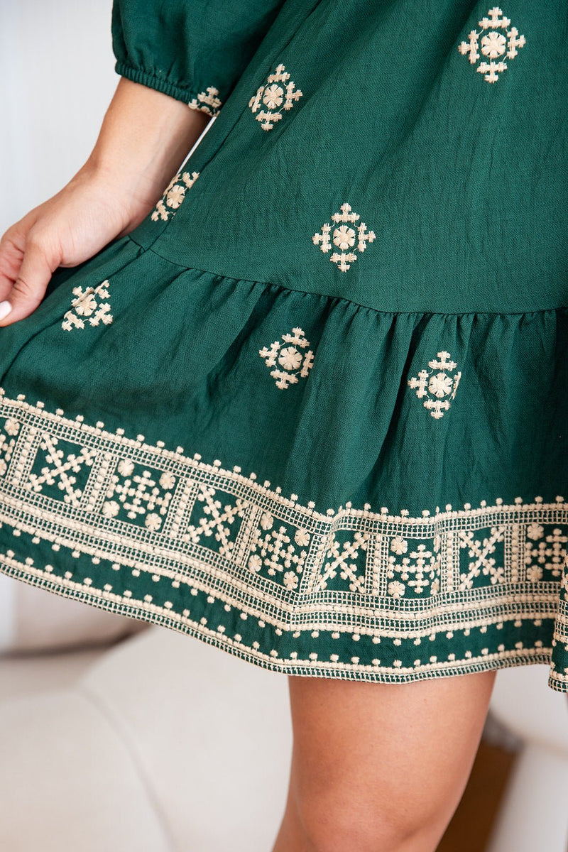 The Zola Dress - Emerald Majesta