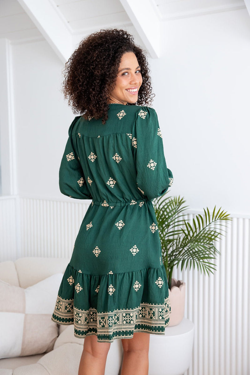 The Zola Dress - Emerald Majesta
