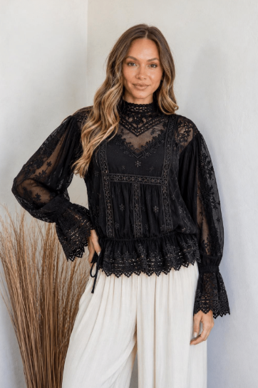 The Florence Blouse - Ebony