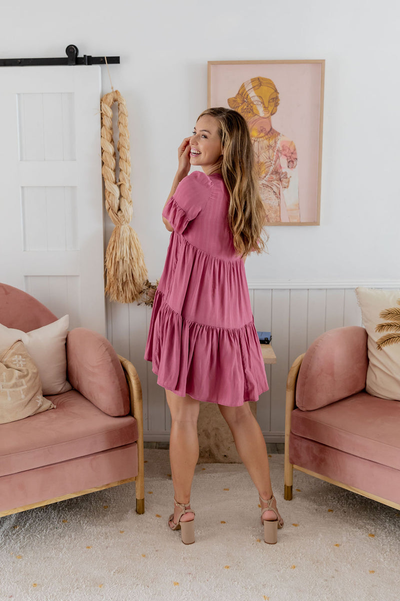 The Emerson Dress - Pink Ruby