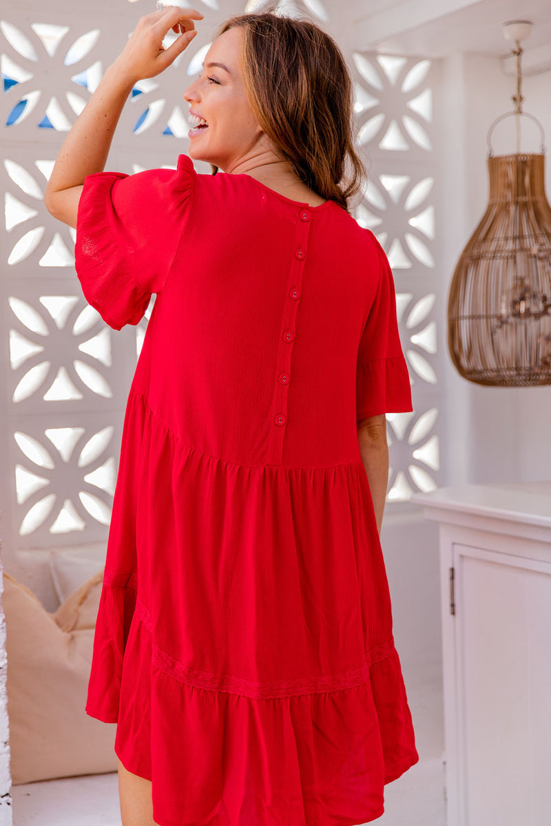 The Eloise Dress - Ruby Red