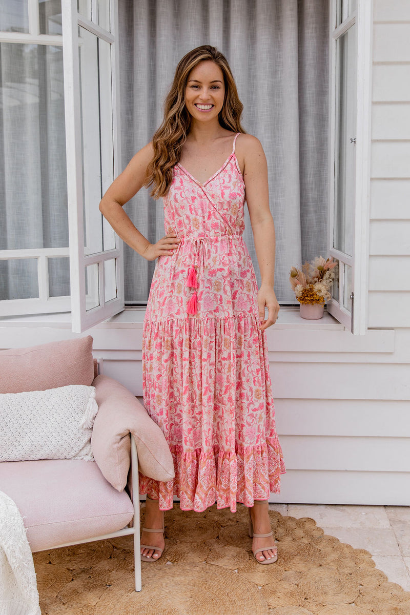 The Kristy Dress - Pink Camellia