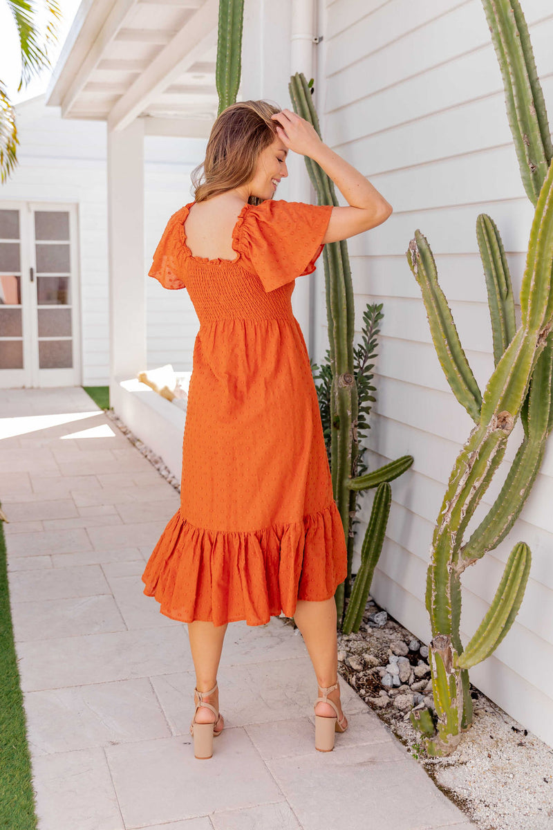 The Zella Dress - Burnt Orange