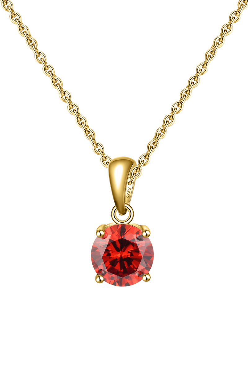 Birthstone Necklace - 14k Gold Vermeli