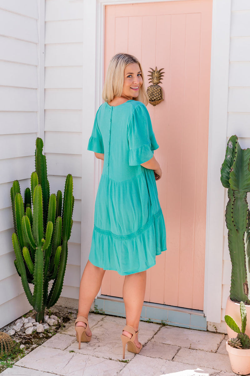 The Eloise Dress - Palm Green