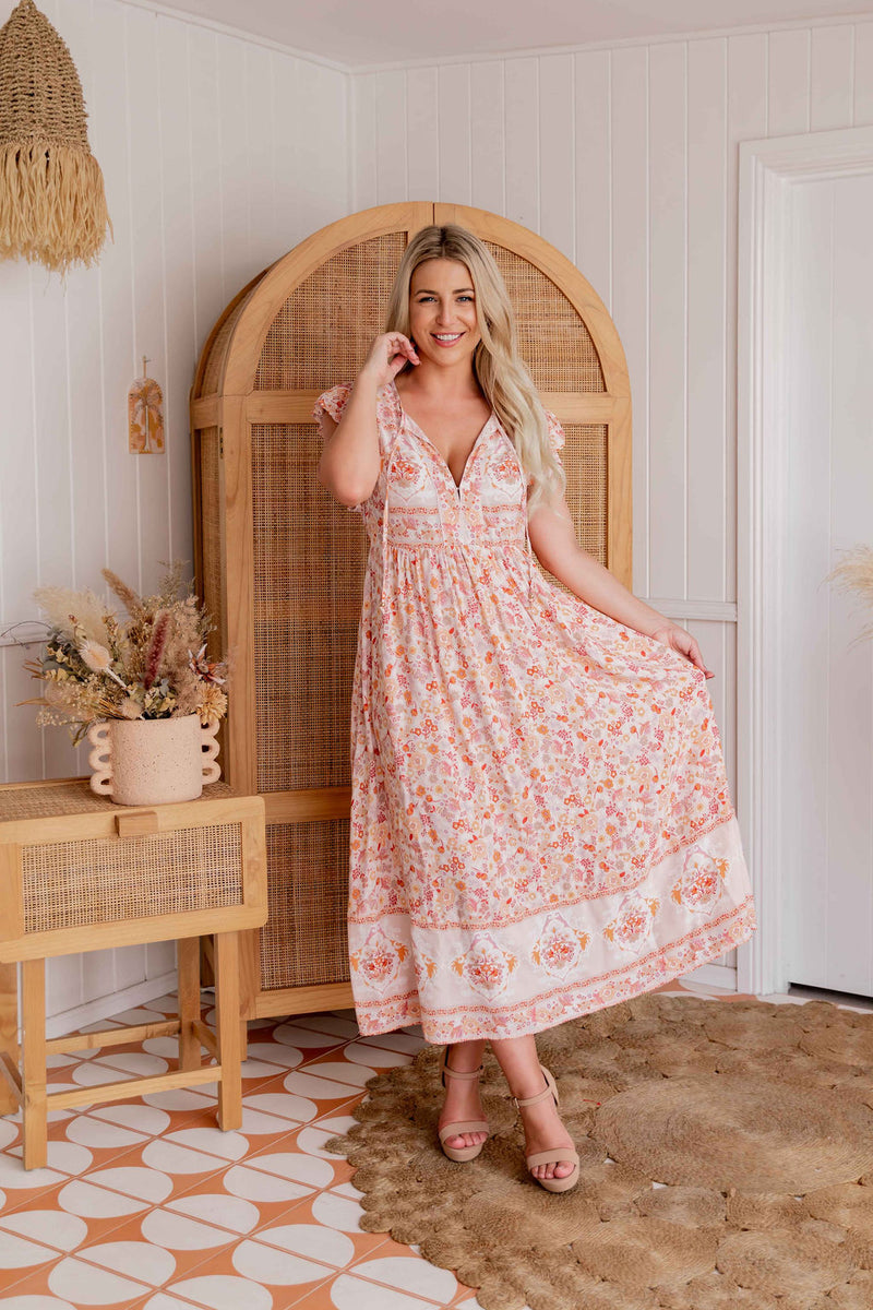 The Sofia Dress - Peach Blossom