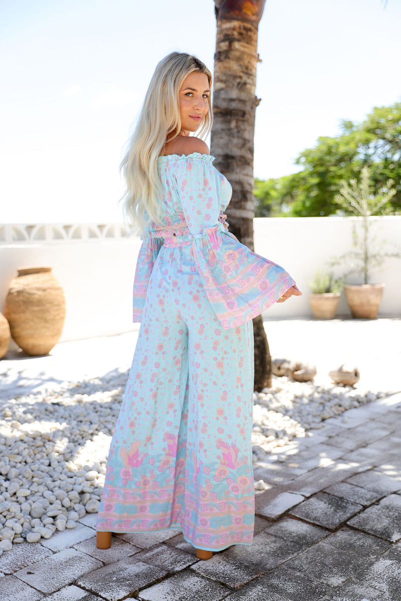The Angelina Set - Arctic Blue (Crop Top)