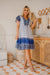 The Naina Dress - Blue & White - Sparrow & Finch Boutique