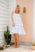 The Astrid Dress - Blue & White - Sparrow & Finch Boutique