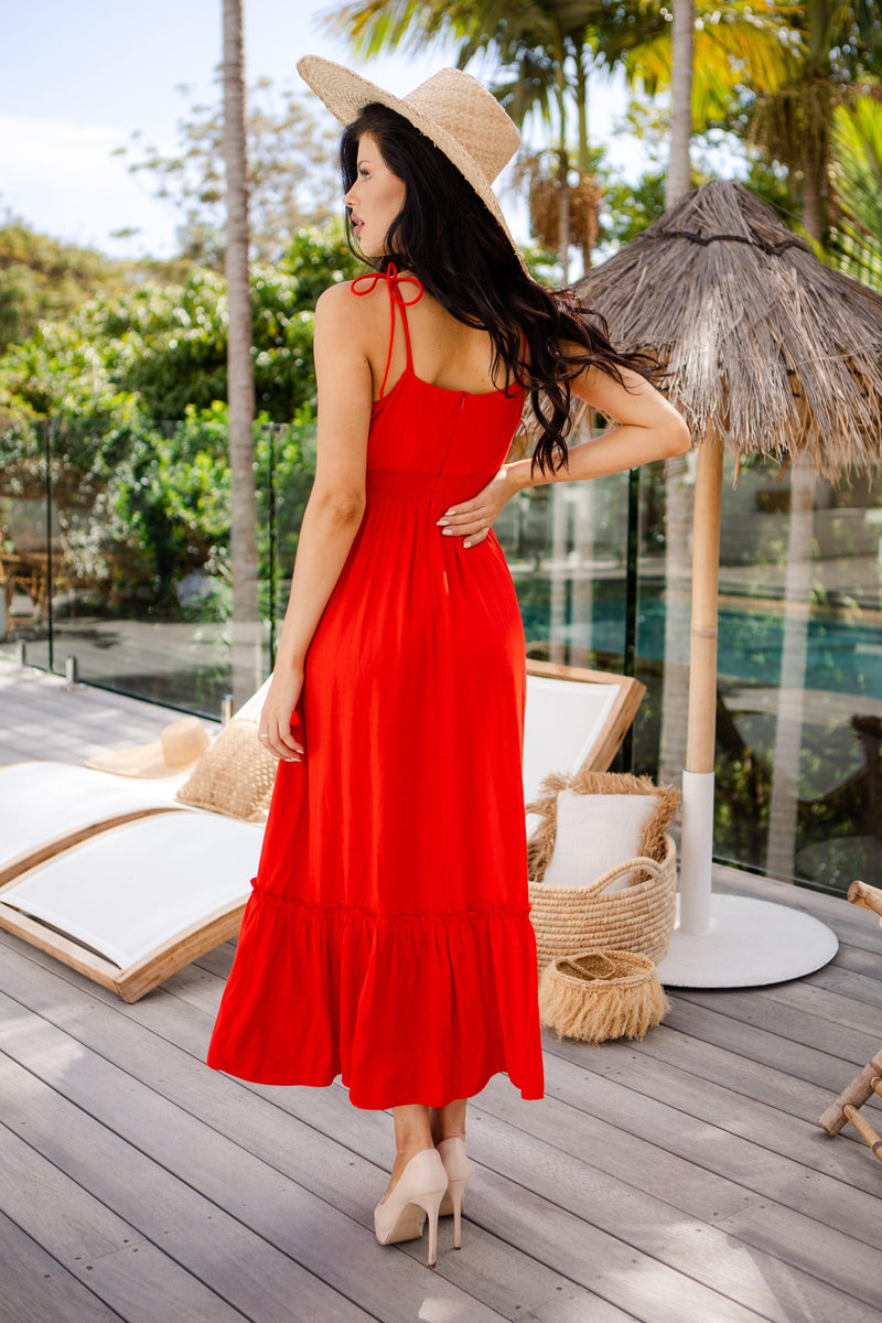 The Ava Dress - Luscious Red