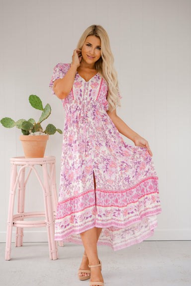 The Analia Dress - Soft Berry - Sparrow & Finch Boutique