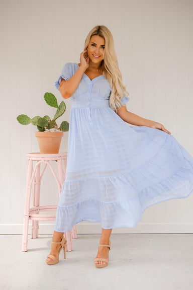 The Luisa Dress - Baby Blue - Sparrow & Finch Boutique