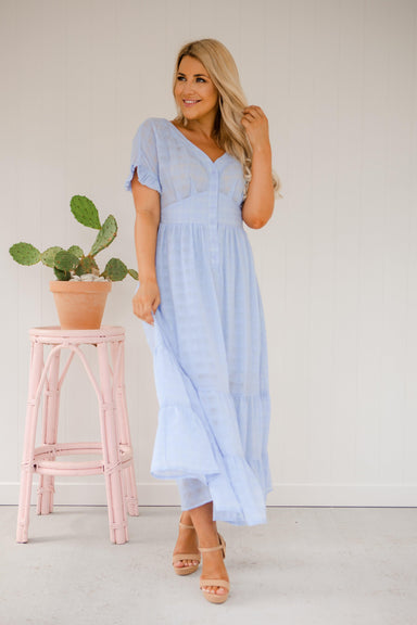 The Luisa Dress - Baby Blue - Sparrow & Finch Boutique