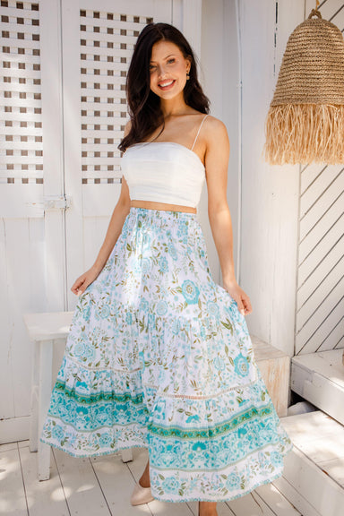 The Milly Skirt - Aqua Green - Sparrow & Finch Boutique