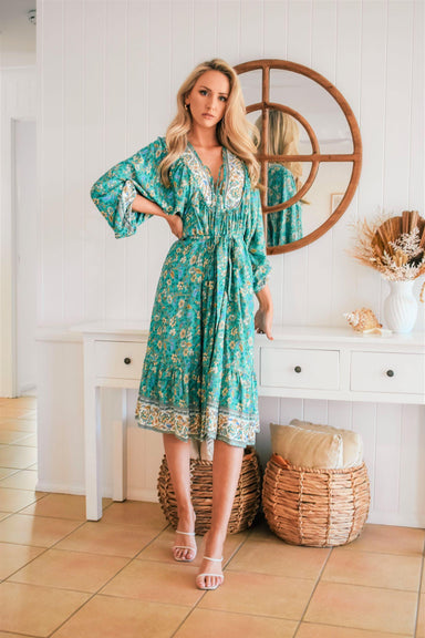 The Josephine Dress - Forest Green - Sparrow & Finch Boutique