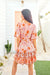 The Melanie Wrap Dress -  Peach - Sparrow & Finch Boutique