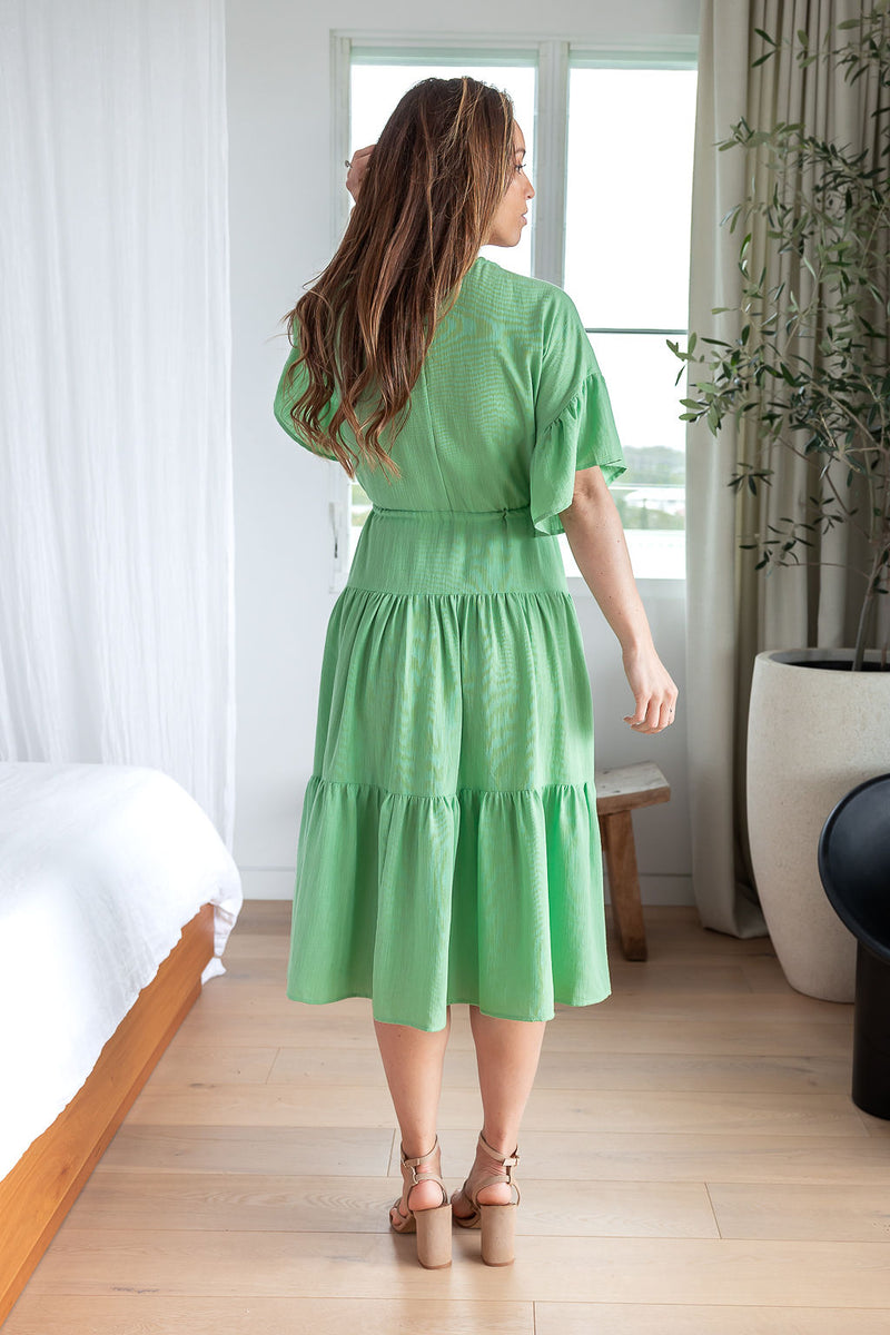The Rosemary Dress - Apple Green