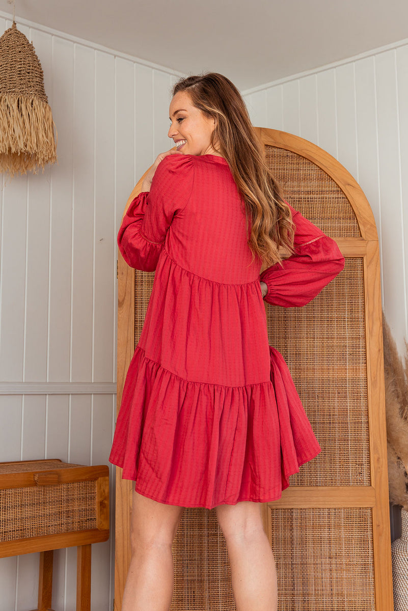 The Natalie Dress - Candy Apple