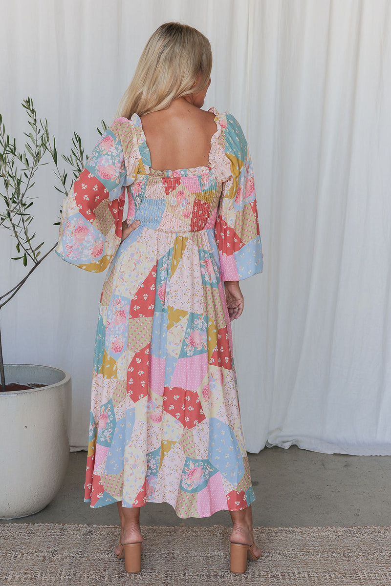The Dinah Dress - Pastel Patchwork