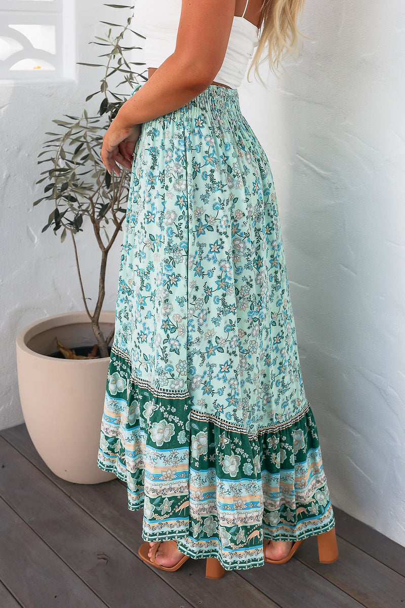 The Monet Skirt - Blooming Green